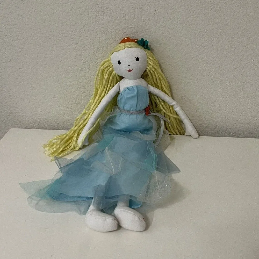 Pottery Barn Kids Designer Doll Mermaid on Land Sea Princess Blue Dress 18